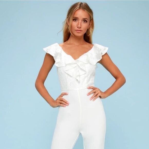 Keepsake Radar White Jumpsuit sz XS - Picture 2 of 8
